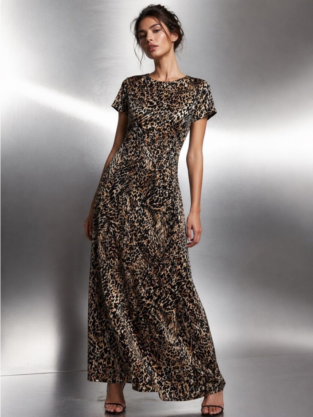 VTG Y2K AB Studio Byer California Maxi Dress Women’s S Animal Print Grunge